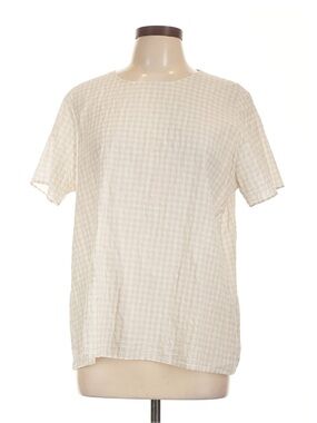 Apuntob Cream Textured Short-Sleeve Shirt
